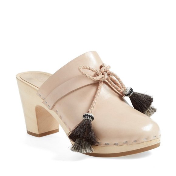 Loeffler Randall Shoes - LOEFFLER RANDALL New Hadley Horse Hair Tassel Clog